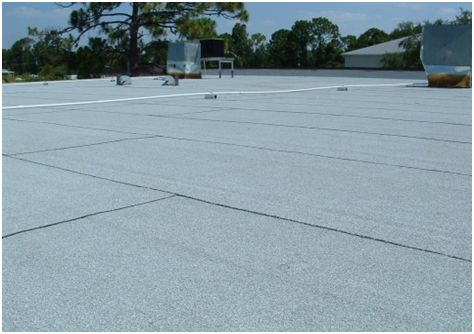 New white rubber roofing