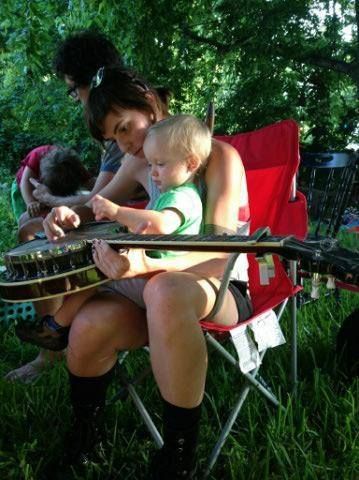Some banjo with the nephew.