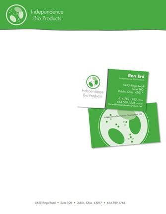 Independence Bio Products letterhead/business card