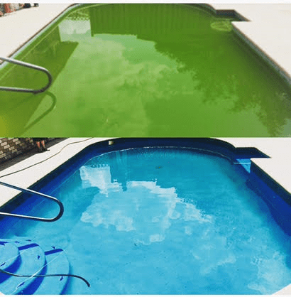 Before and after pic, pool located near Kenner.