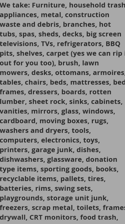 things we remove..