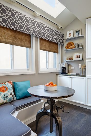 This custom kitchen banquette was designed to be c