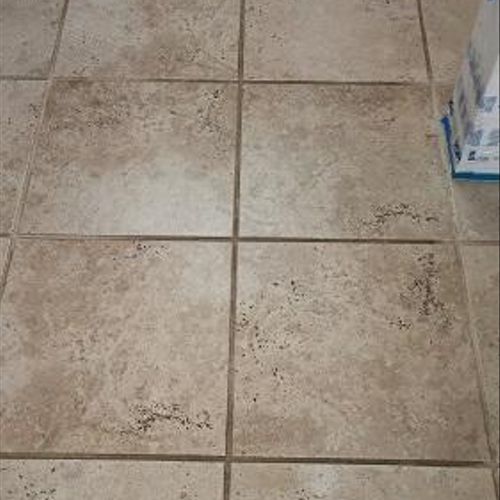 This is a ceramic tile and grout job we did and th