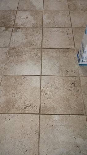 This is a ceramic tile and grout job we did and th