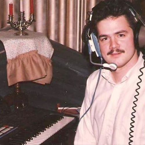 This is me about 1986, playing a live score for a 