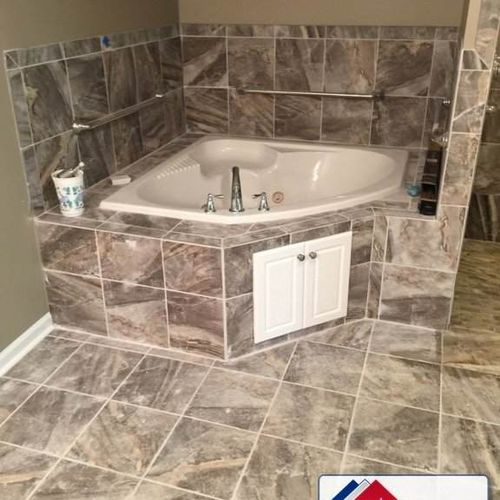 Custom built bathtub by Affordable Home Services, 