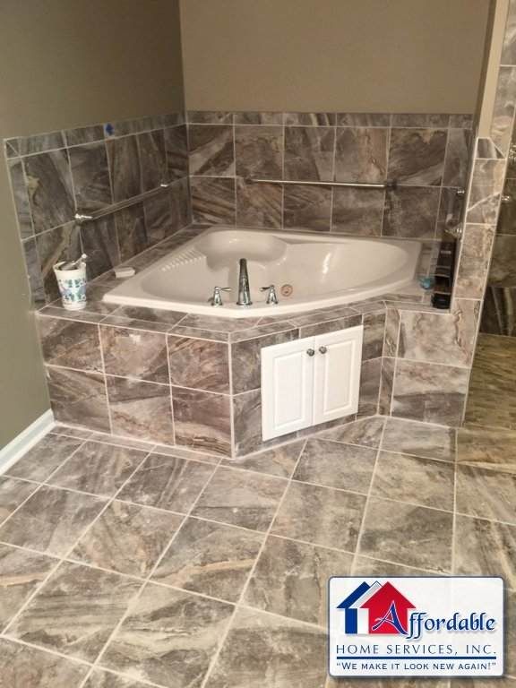 Custom built bathtub by Affordable Home Services, 