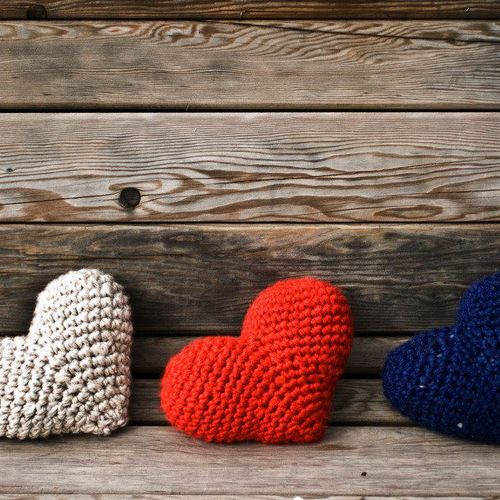 Crochet Heart Pillows