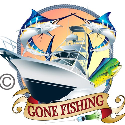 vector sport fishing design created in illustrator