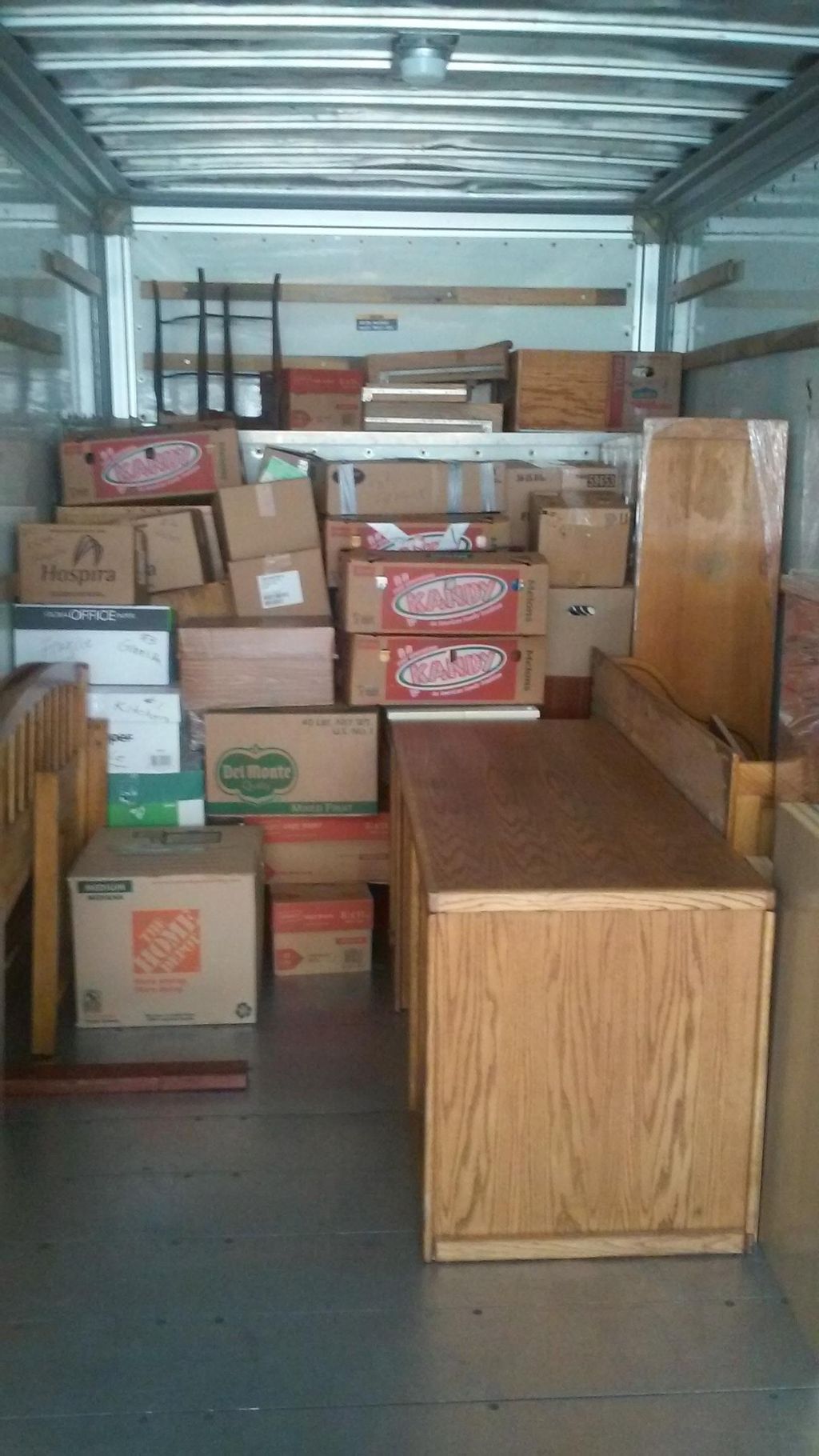 1st layer of packing truck 