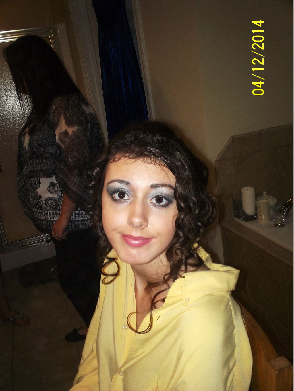 During Makeover, Make-Up application.