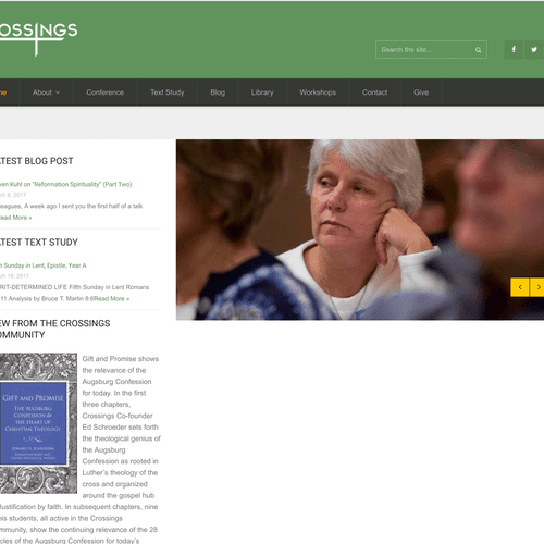 Website and branding design for Crossings Communit