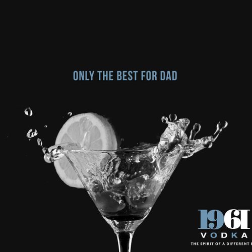 Facebook ad created for our client, 1961 Vodka, to