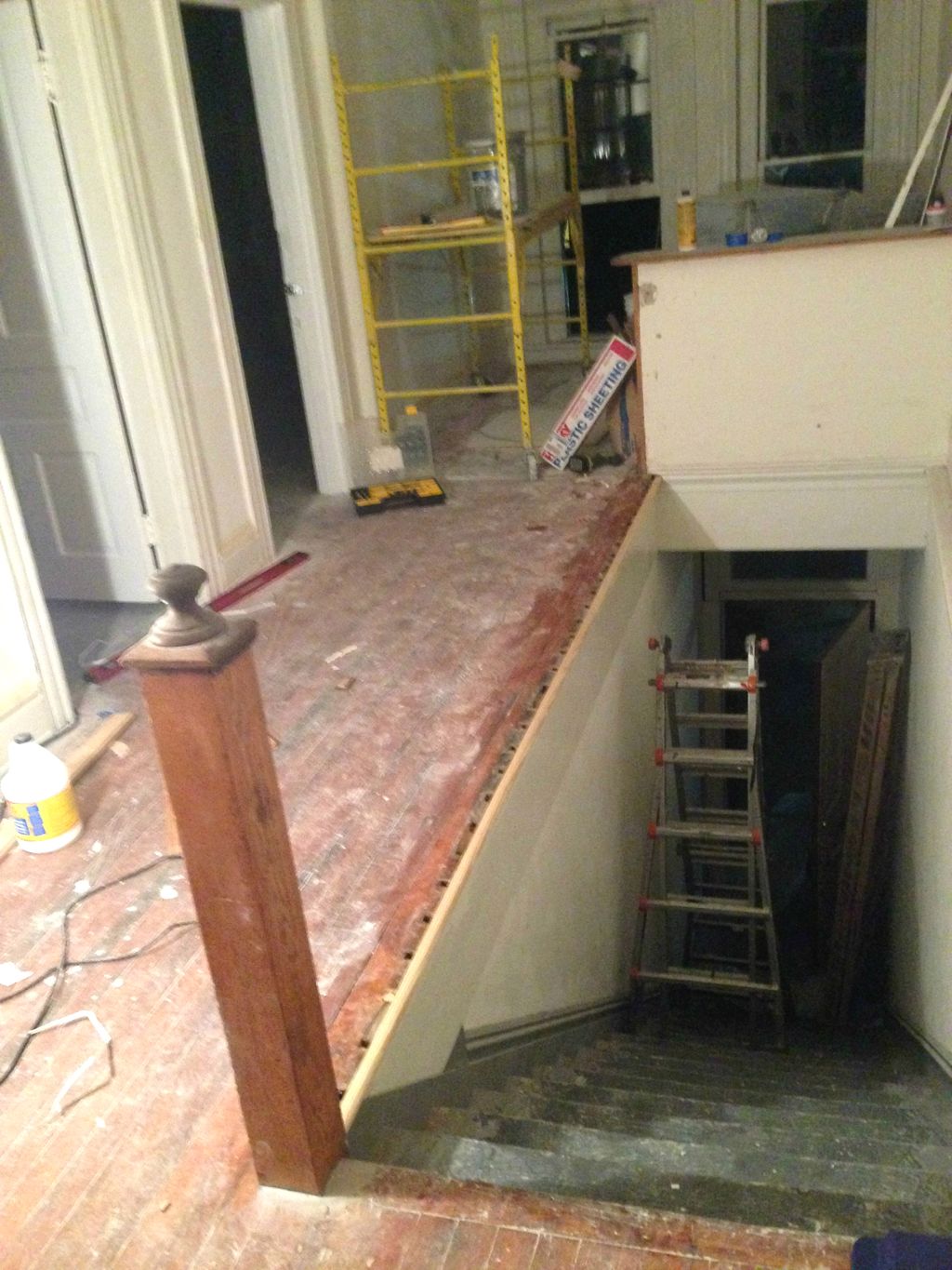 Richmond Fan project:  Before oak rail installed
