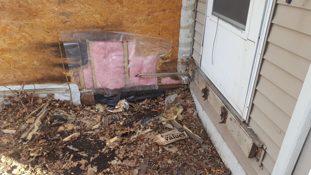 deck removed damage to the siding