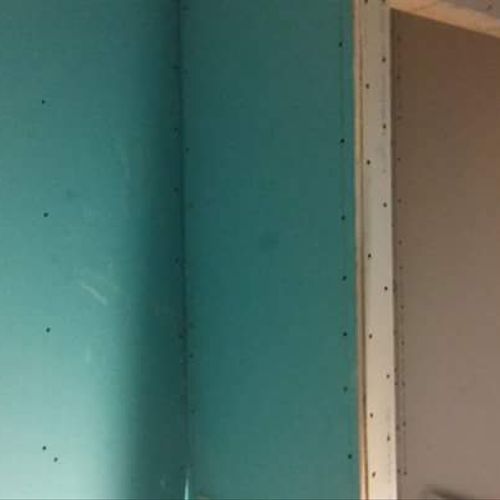 ( After) mold proof drywall, done in the bathroom,