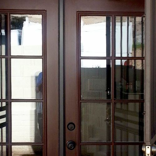 French door stained