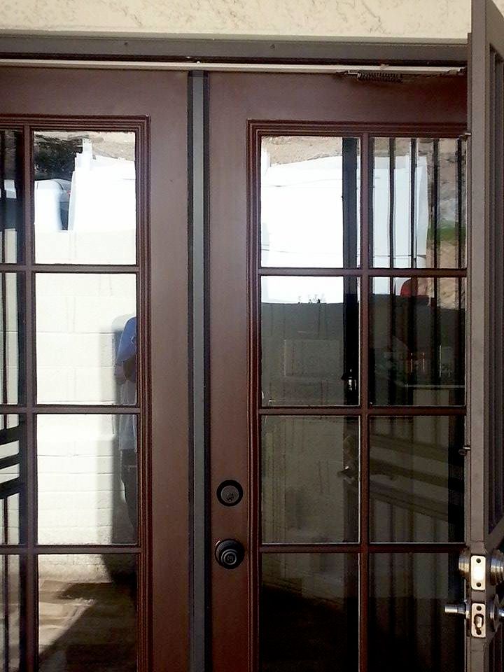 French door stained