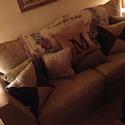 Pillows pillows in the den / living room 