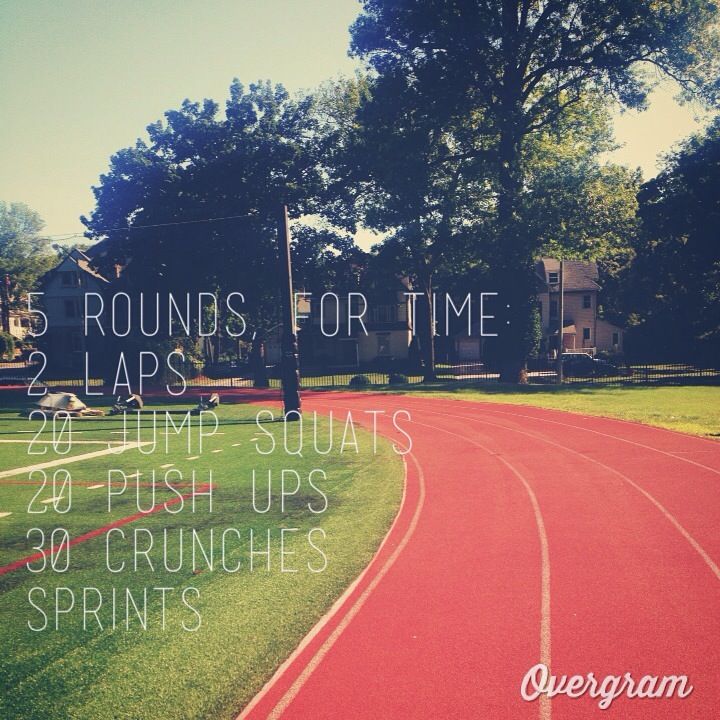 Outdoor track workout!