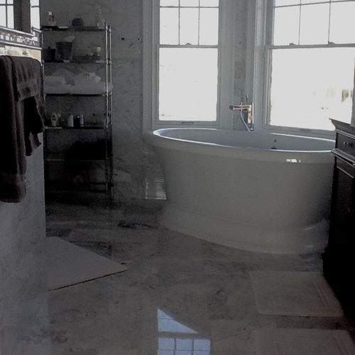 Carrara Marble Master Bath: Tile Selection & Desig
