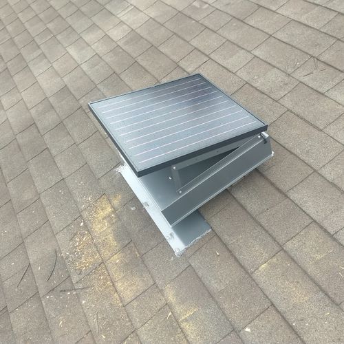 solar fan install