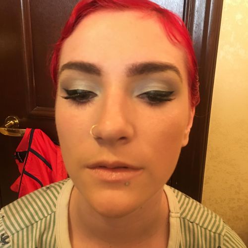 Airbrush makeup and brow enhancement