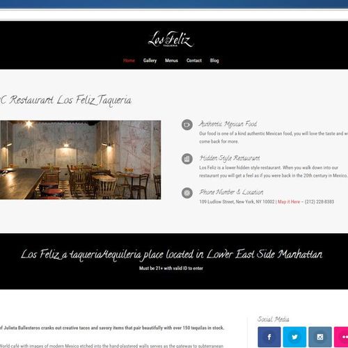 Website Completed - Los Feliz - NYC Mexican Restur