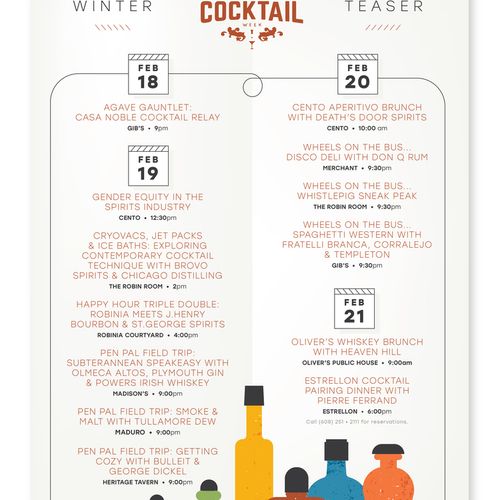 Madison Cocktail Week Teaser Weekend Poster