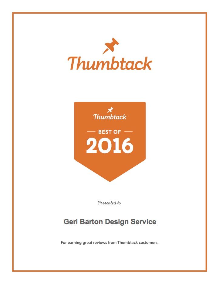 award from Thumbtack for the Best of
2016