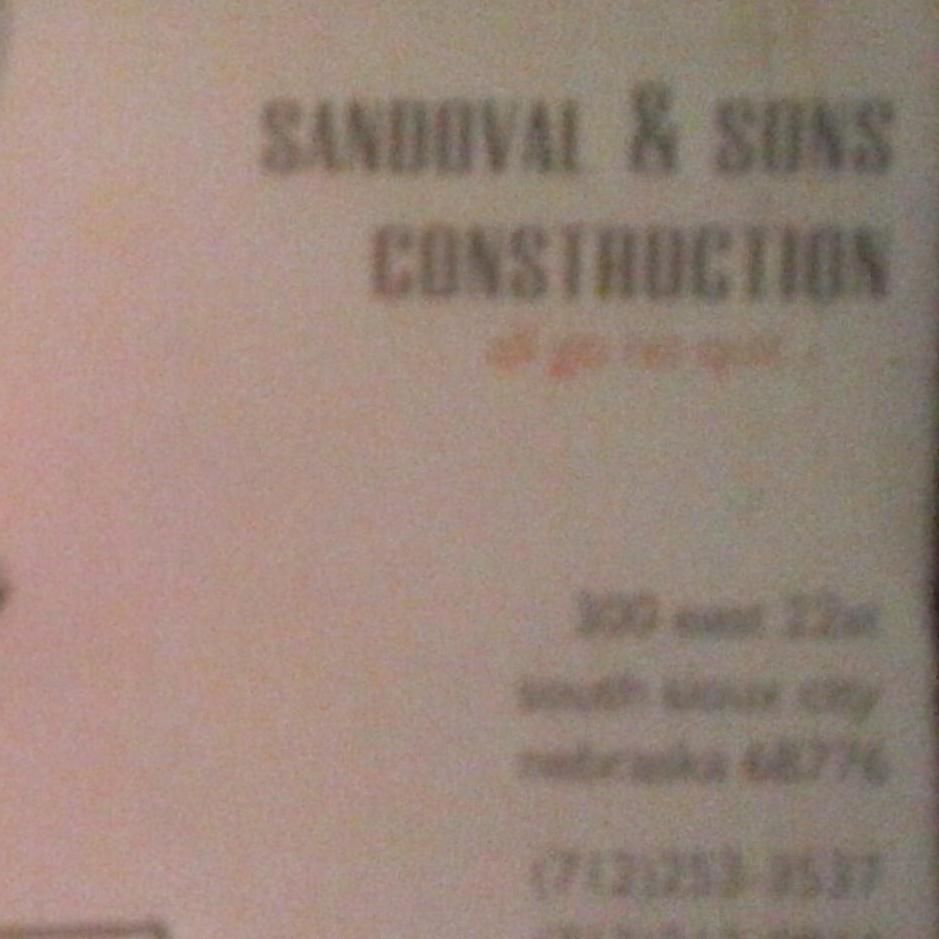 Sandoval & Sons Construction