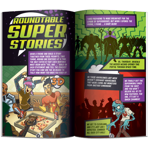 A selected spread from 3D Super Hero, a kids' acti