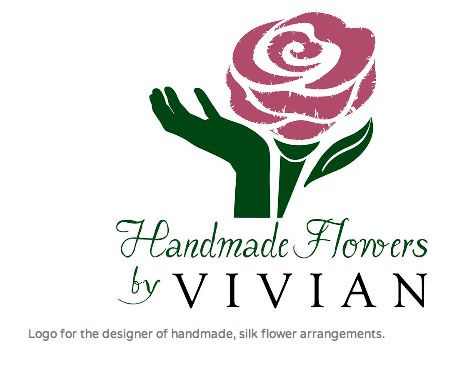 A logo for a designer of handmade silk flowers.