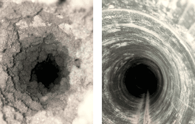 Kansas City dryer vent before and after