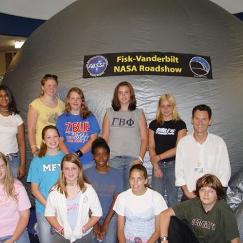 Teaching astronomy at a girls' summer camp at Dyer