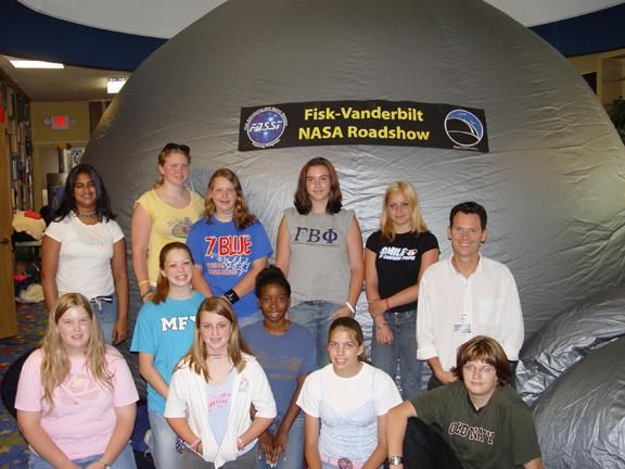 Teaching astronomy at a girls' summer camp at Dyer