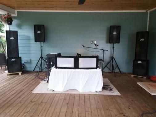 This would be a typical wedding and party setup fo