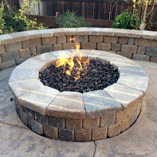 Stone Wall #2 18 inch Seat Wall
And Fire Pit