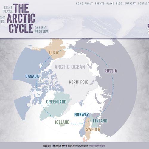 Website home page for The Arctic Cycle