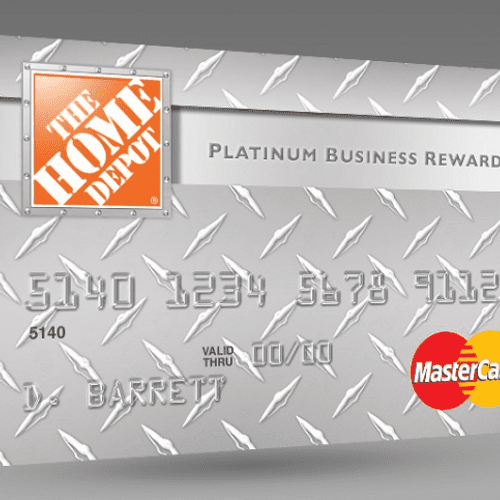 Credit card design for Home Depot