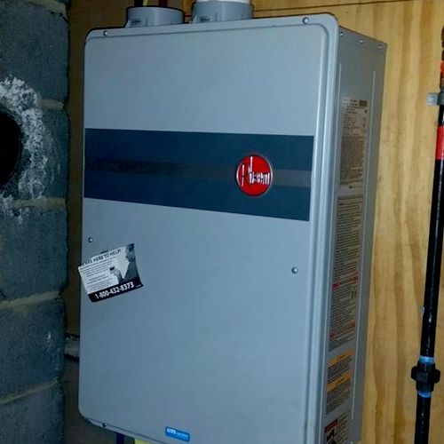 up date water heater to a tankler hi efficiency