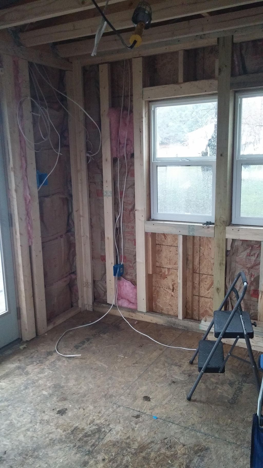 Interior before walls and ceiling
