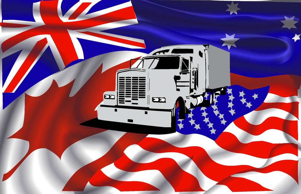 Mural design for international trucking company