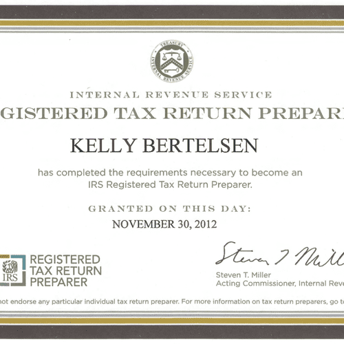 Register Tax Return Preparer Certification receive