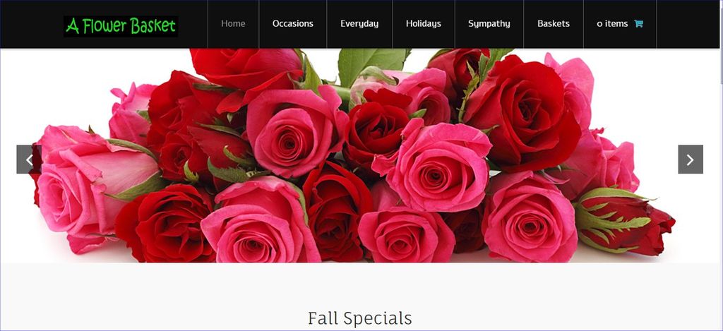 A Flower Basket - florist shop  - e-commerce websi