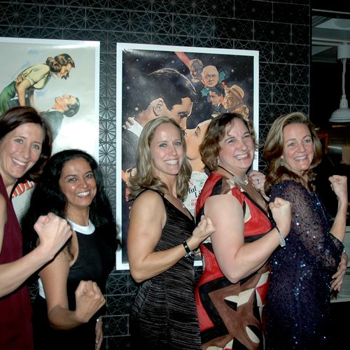 Me with 4 of my clients at annual holiday party; s