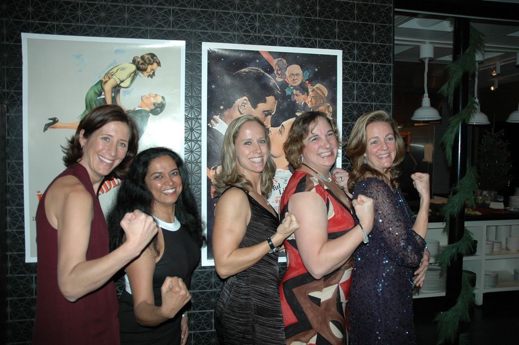 Me with 4 of my clients at annual holiday party; s