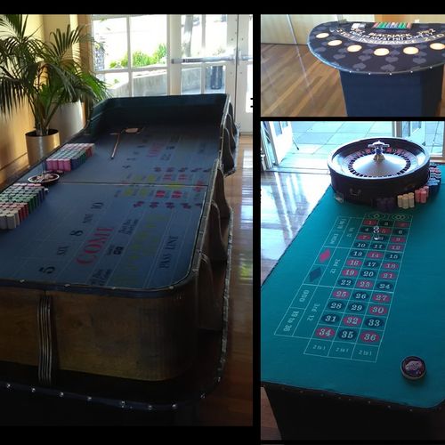 Craps, Roulette & Blackjack tables