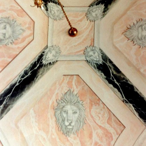 Foyer ceiling painting in Boca Raton, Florida, in 