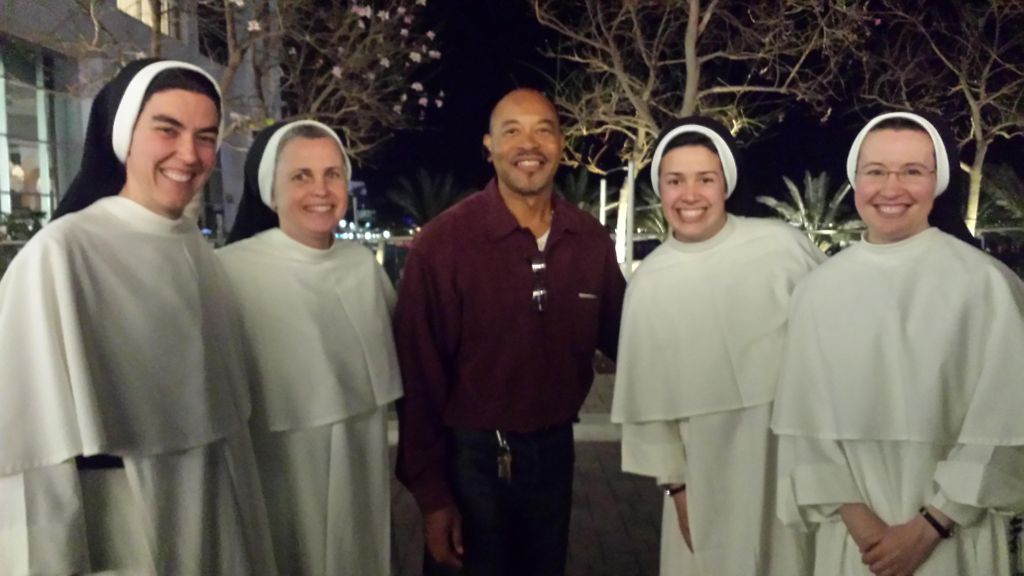 Transporting the visiting nuns.